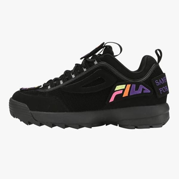 Heritage Fila Homem Pretas/Roxo - Fila Disruptor 2 Patches Portugal Lojas,MVCW-08429